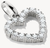 Charm Pendant, Heart with Gemstones Set in Silver - Thomas Sabo Model: CC1237-051-14