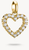 Charm Pendant, heart with gemstones, sterling silver, gold plated - Thomas Sabo Model: CC1237-414-14