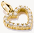 Charm Pendant, heart with gemstones, sterling silver, gold plated - Thomas Sabo Model: CC1237-414-14