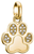 Charm pendant, paw with white gemstones, made of silver, gold-plated - Thomas Sabo Model: CC1259-414-14