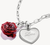 Charm pendant, rose blossom, red, made of silver and cold enamel - Thomas Sabo Model: CC1263-007-10