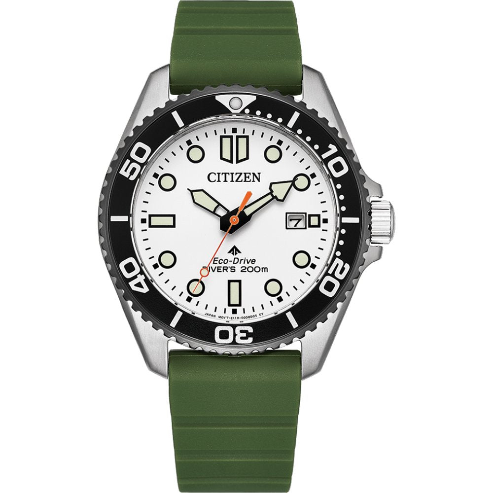 Citizen Promaster Marine BN0265-00A Herren Armbanduhr Weiß • Eco-Drive Solarwerk • 200 m Wasserdicht