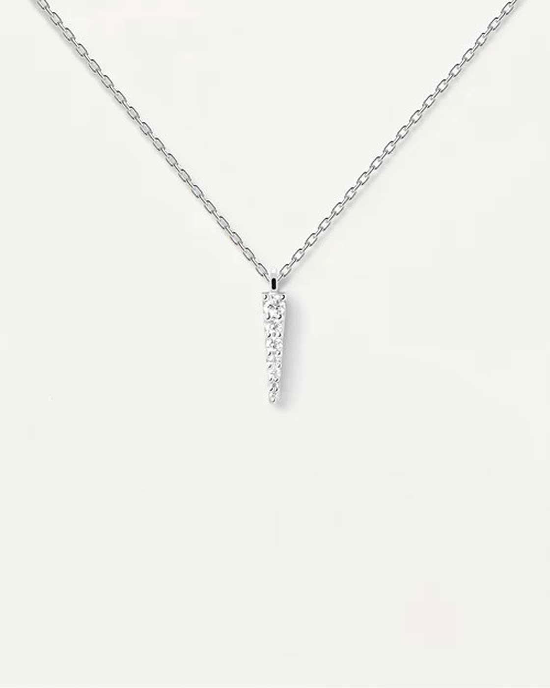 Peak Necklace with Tapered Pendant - 925 Sterling Silver