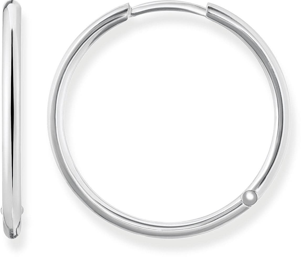 Silver Hoop Earrings Large - 925 Sterling Silver