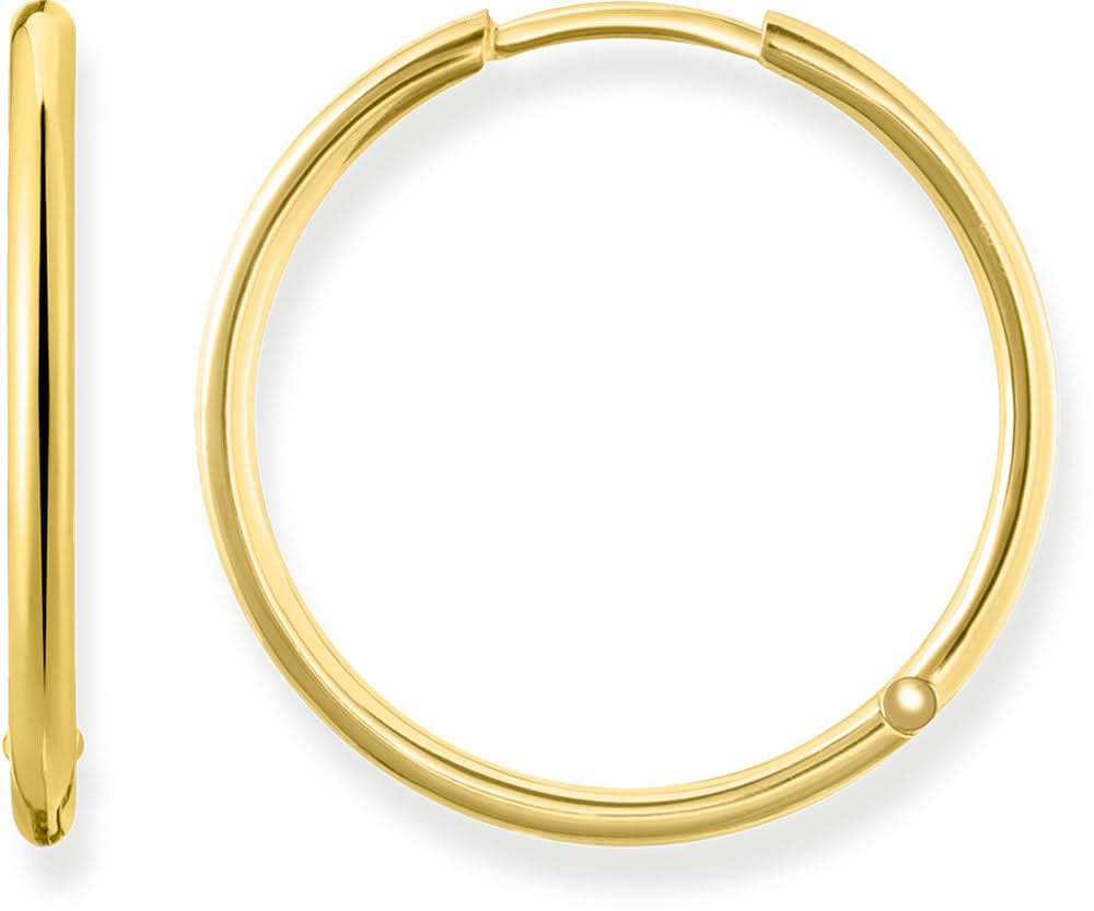 Large gold creoles - 750 yellow gold plating