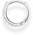 Single Hoop Earring with Stones - 925 Sterling Silver