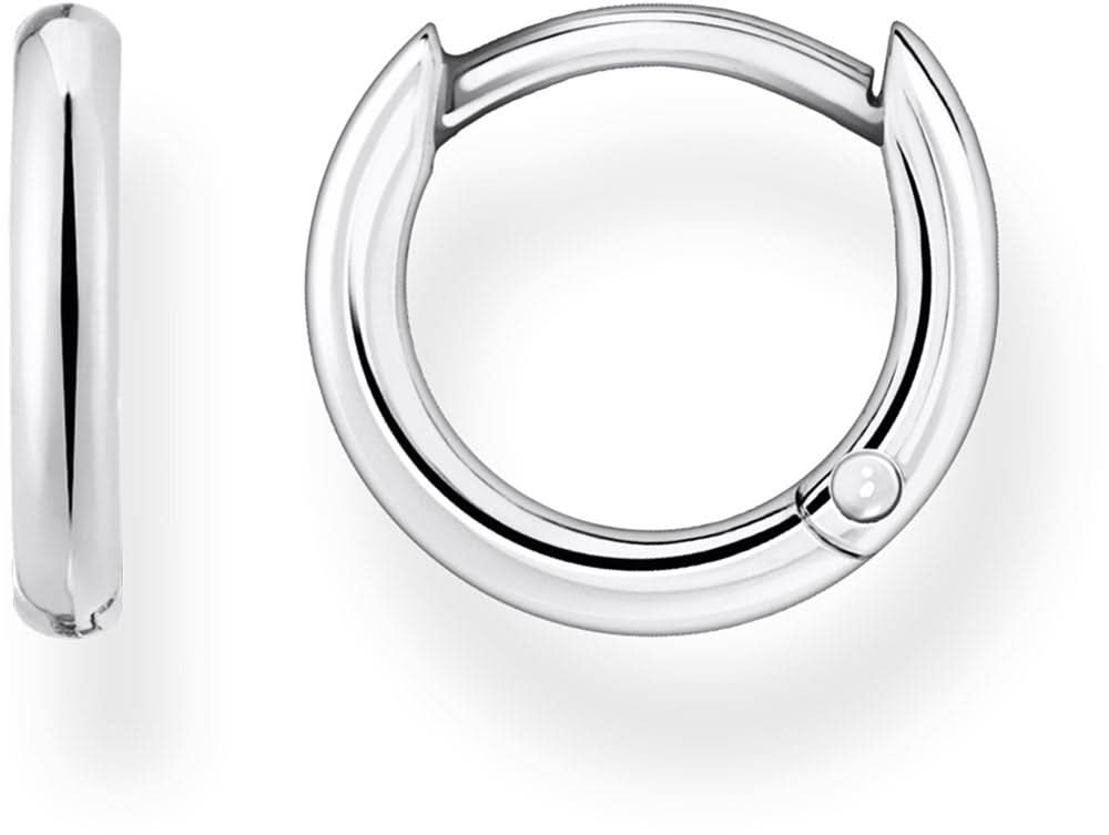 Single Classic Hoop Earring - 925 Sterling Silver