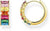 Hoop earrings with colorful stones - 750 Yellow Gold Plating
