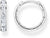 Hoop Earrings with Stones - 925 Sterling Silver