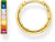 Hoop earrings with colorful stones - 750 Yellow Gold Plating