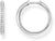 Hoop Earrings with White Stones - 925 Sterling Silver