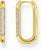 Oval Creole Hoops with Hinged Clasp and Stones - Thomas Sabo Model: CR674-414-14