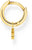 Single Hoop Earring with Moon Pendant - 750 Yellow Gold Plating