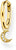 Single Hoop Earring with Moon Pendant - 750 Yellow Gold Plating