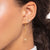 Single Hoop Earring with Moon Pendant - 750 Yellow Gold Plating