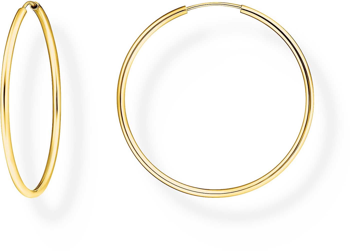 Yellow Gold-Plated Hoop Earrings Medium - Thomas Sabo Model: CR728-413-39