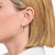 Sterling silver hoop earrings, set with white zirconia stones - Thomas Sabo model: CR732-051-14