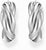 Silver-colored hoop earrings, with a twisted design for romantic and elegant looks - Thomas Sabo Model: CR742-001-21