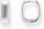 Silver-colored hoop earrings, with an angular shape and minimalist design - Thomas Sabo model: CR742-001-21