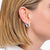 Silver-colored hoop earrings, with an angular shape and minimalist design - Thomas Sabo model: CR742-001-21
