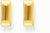 Gold-coloured hoop earrings, With a square shape and minimalist design - Thomas Sabo model: CR743-413-39