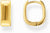 Gold-coloured hoop earrings, With a square shape and minimalist design - Thomas Sabo model: CR743-413-39