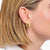 Gold-coloured hoop earrings, With a square shape and minimalist design - Thomas Sabo model: CR743-413-39
