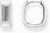 Silver-colored hoop earrings, with an angular shape and minimalist design - Thomas Sabo model: CR744-001-21