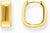 Gold-coloured creoles, with an angular shape and minimalist design - Thomas Sabo Model: CR744-413-39