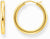 Gold-coloured, classic hoop earrings, with a rounded, slightly wider shape - Thomas Sabo model: CR745-001-21