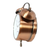 Kupferfarbener Wecker mit einer Glocke, mit Metallbügel oben