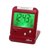 Atlanta Funk-Wecker mit Display, rotes Gehäuse mit grüner Digitalanzeige