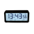 Digitaler Funkwecker in Schwarz mit blauem LED-Display und Funksteuerung
