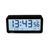 Digitaler Funkwecker in Schwarz mit blauem LED-Display und Zeitanzeige