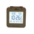 Funk-Wecker in Dunkelbraun mit LCD-Display und Temperaturanzeige
