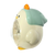 Kinderwecker Pinguin, schräger Blick auf Gehäuse und Ziffernblatt mit Uhrzeigern