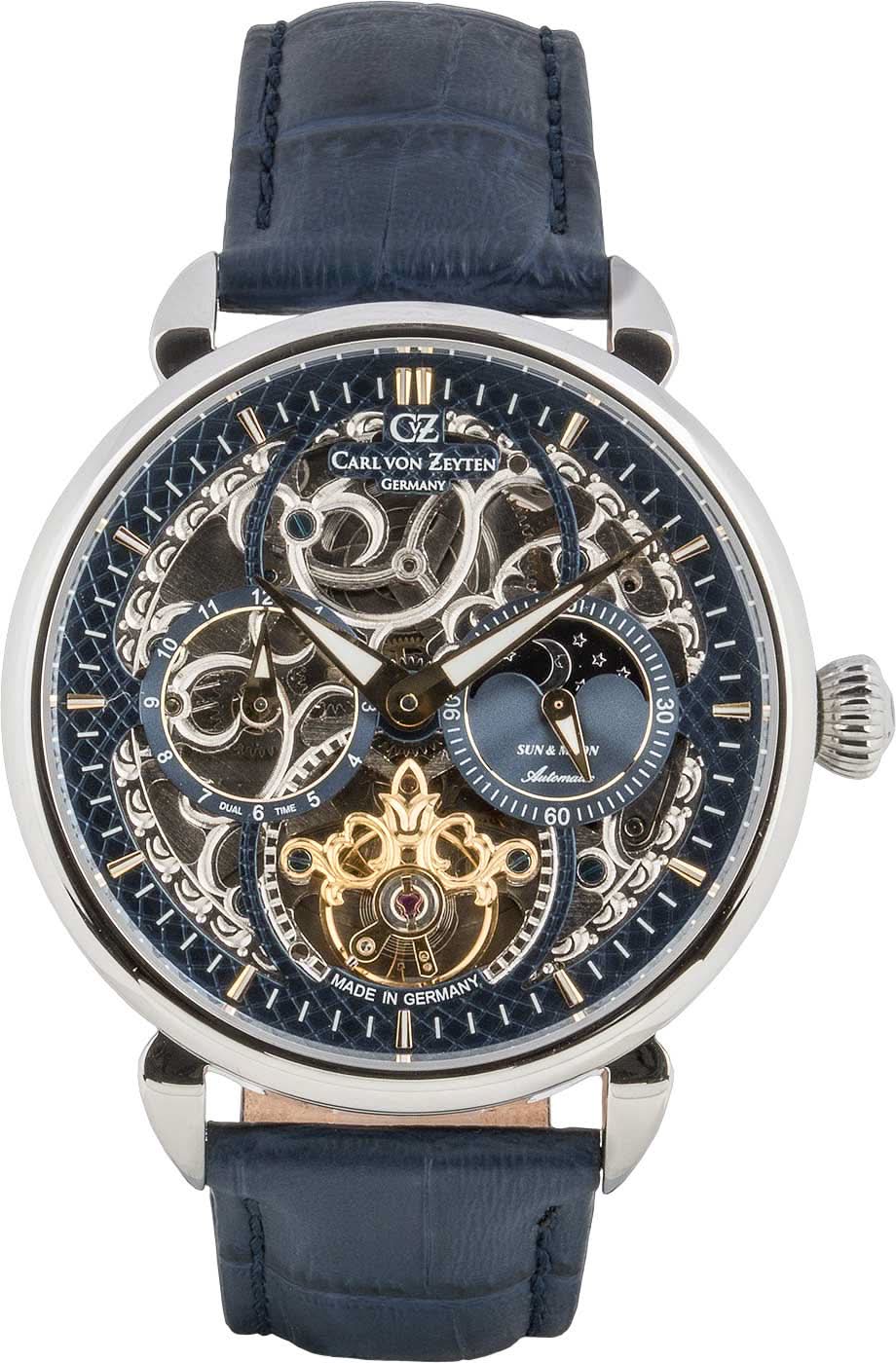 Carl von Zeyten Neukirch CVZ0005BLGS Men's Watch • Skeletonized • Dual Time