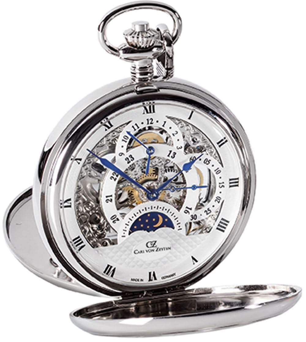 Carl von Zeyten Schutter CvZ0038SL Pocket Watch • Skeletonized Dial • Hand-wound