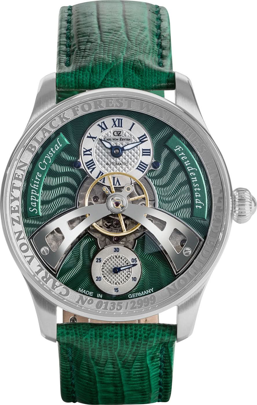 Carl von Zeyten Freudenstadt CVZ0043GRS Men's Watch • Open Balance Wheel • Sapphire Crystal