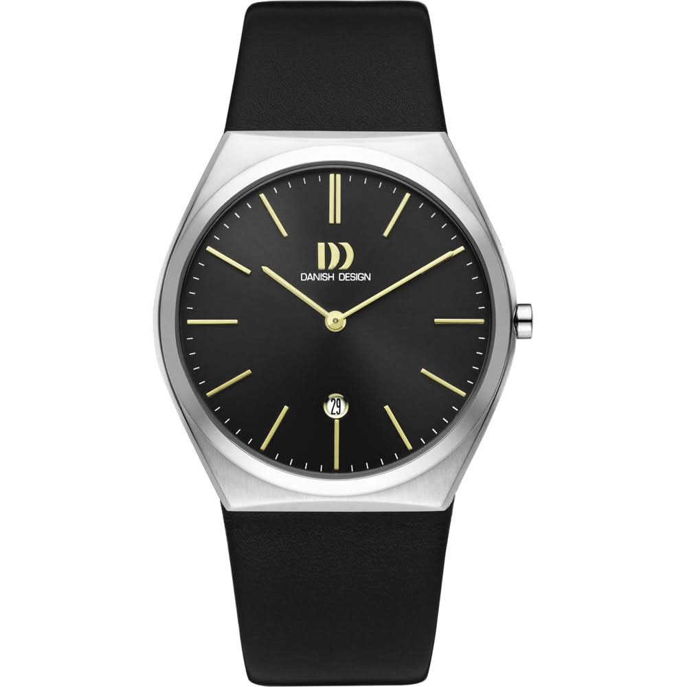 Danish Design Tidløs IQ33Q1236 Herren Armbanduhr Schwarz • Mineralglas • Chronograph-Zifferblatt