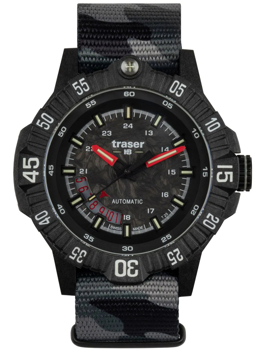 Traser P99 A Tactical Carbon 110960 Men's Watch • Trigalight • Swiss Made