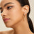 ANIA HAIE E049-01G Triangular Stud Earrings with Green Abalone Stone
