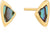 ANIA HAIE E049-01G Triangular Stud Earrings with Green Abalone Stone
