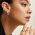ANIA HAIE E050-03G Wide Hoop Earrings with Wave Design