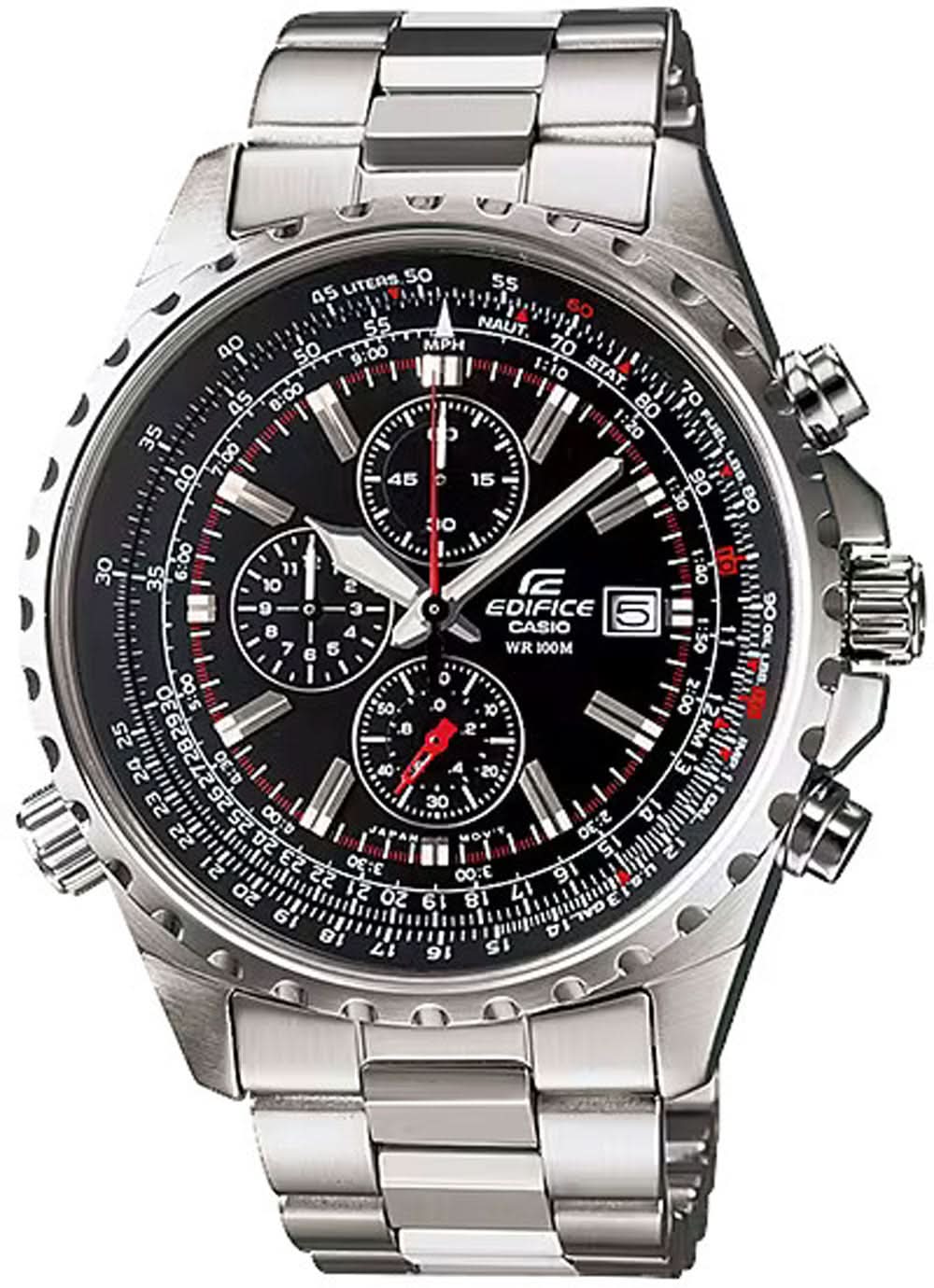 Casio Edifice EF-527D-1AVEF Men's Watch • Precise Chronograph • Aviation Slide Rule