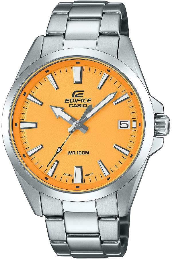 Casio Edifice EFV-100D-9AVUEF Men's Watch • Yellow Dial • 10 Bar
