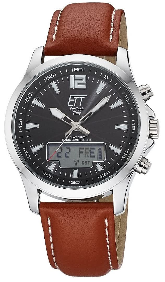 Eco Tech Time Professional EGA-11713-21L Men's Watch • Radio-Controlled Solar • 180-Day Power Reserve
