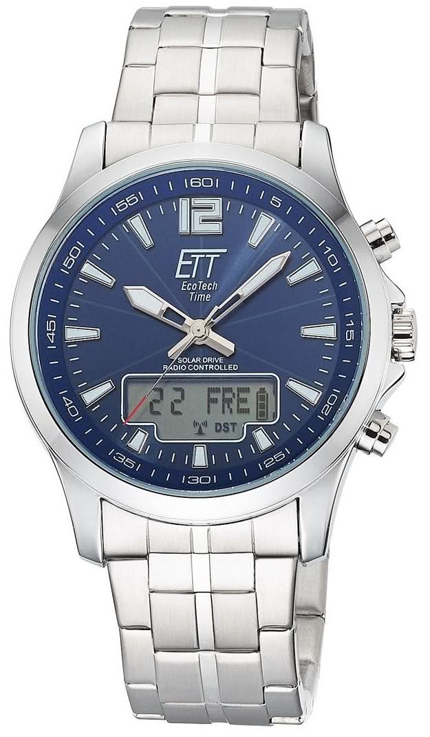 Eco Tech Time World Timer EGA-11716-31M Men's Watch • Solar • Radio-Controlled