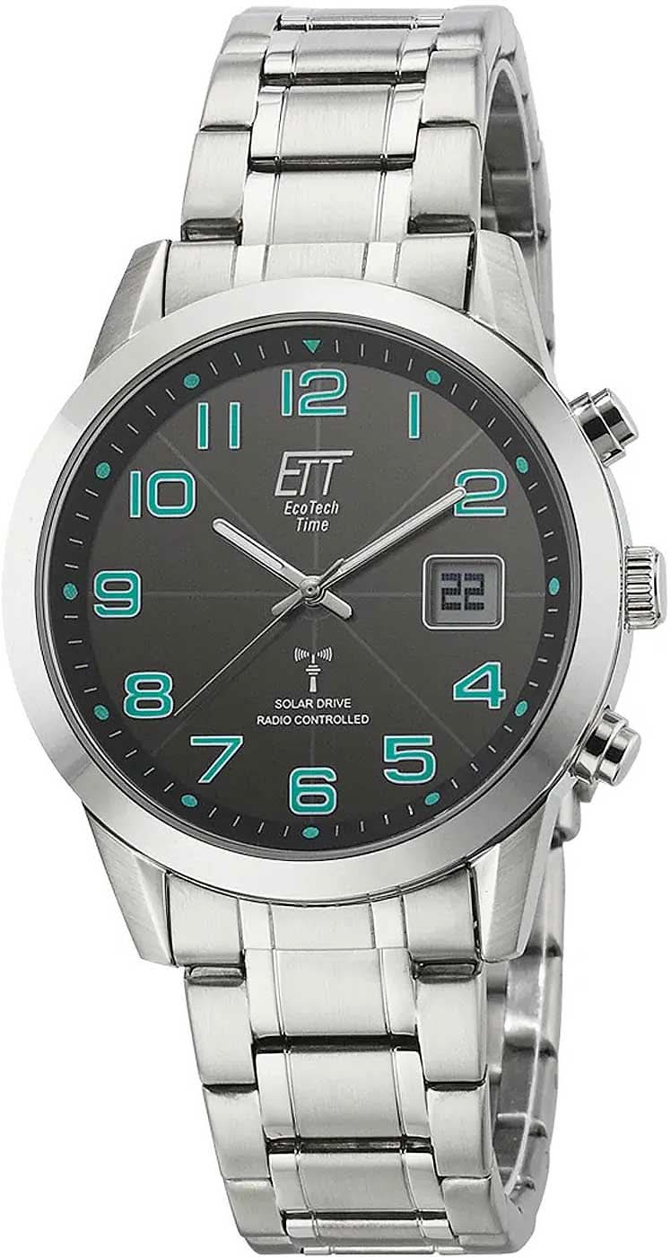 Eco Tech Time Basic EGS-11500-22M Men's Watch • Solar Radio Controlled • Stainless Steel