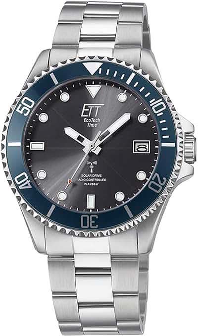 Eco Tech Time EGS-11605-35M Men's Watch • Solar Radio Controlled • 20 Bar Water Resistant